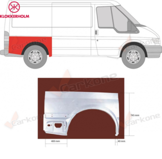 Ford Transit 00-14 oikea takalokasuoja lyhyt akseliväli 2933mm osan pituus 1270mm