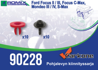 Pohjalevyn kiinnityssarja Ford C-Max/ Focus/ Mondeo /Volvo | pohjapanssarit - kiinnityssarjat - sisälokasuojat | Koriosat edullisesti Carkone verkkokaupasta