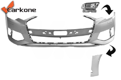 Audi A6 C8 etupuskuri | puskurit - listat - maskit | Laatu koriosat edullisesti aidosti suomalaisesta Carkone verkkokaupasta