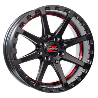 Barzetta ATV Satin Black With Red Stripe 7×16 jako: 4×115 et: 10