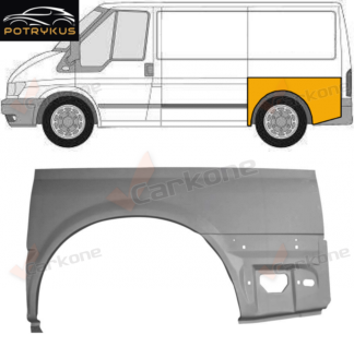 Ford Transit 00-14 vasen takalokasuoja lyhyt akseliväli 2933mm osan pituus 1270mm