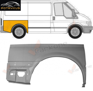 Ford Transit 00-14 oikea takalokasuoja lyhyt akseliväli 2933mm osan pituus 1270mm